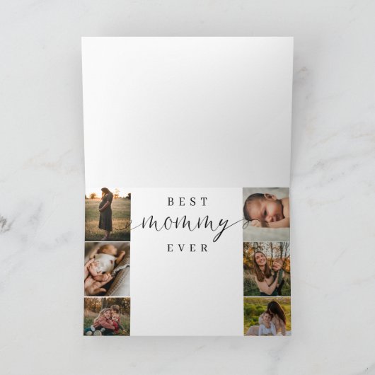 Beste mama ooit | Moederdag 6 Fotocollage Kaart (Binnen)