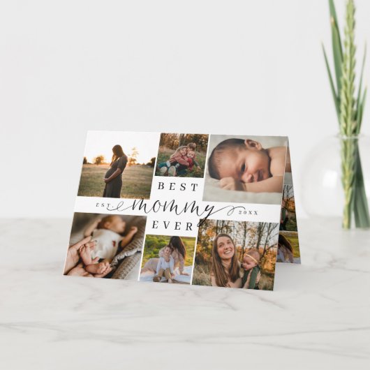 Beste mama ooit | Moederdag 6 Fotocollage Kaart (Voorkant)