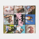 Beste mama ooit | Moederdag 8 Foto-collage Fleece Deken (Voorkant (Horizontaal))