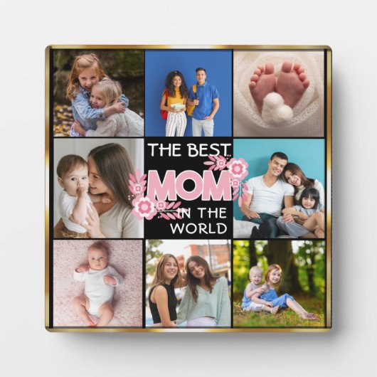 Beste mama ooit | Moederdag 8 Foto-collage Fotoplaat (Voorkant)