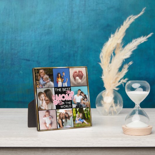 Beste mama ooit | Moederdag 8 Foto-collage Fotoplaat (Insitu)