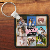 Beste mama ooit | Moederdag 8 Foto-collage Sleutelhanger (Voorkant)
