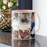 Beste mama ooit | Moederdag 8 Fotocollage Tweekleurige Koffiemok<br><div class="desc">Stuur een mooi gepersonaliseerd moederdag cadeau naar je moeder dat ze zal koesteren. Speciale gepersonaliseerde vaderdag familie fotocollage om uw speciale familie foto's en herinneringen weer te geven. Ons ontwerp is voorzien van een eenvoudig 8 foto collage raster ontwerp met "Best Mommy Ever" ontworpen in een prachtige handgeschreven zwarte scriptstijl...</div>