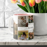 Beste mama ooit | Moederdag 8 Fotocollage Tweekleurige Koffiemok<br><div class="desc">Stuur een mooi gepersonaliseerd moederdag cadeau naar je moeder dat ze zal koesteren. Speciale gepersonaliseerde moederdag familie fotocollage om uw speciale familie foto's en herinneringen weer te geven. Ons ontwerp is voorzien van een eenvoudig 8 foto collage raster ontwerp met "Best Mummy Ever" ontworpen in een prachtige handgeschreven zwarte scriptstijl...</div>