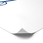 Beste mama ooit Moederdag Blue Floral Gift Idee Poster (Hoek)