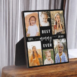 Beste mama ooit - Moederdag Fotocollage Fotoplaat<br><div class="desc">Vier je mama met de "Beste mama ooit" Moederdag Photo Collage Plaque. Deze gepersonaliseerde plaquette heeft een prachtig gerangschikte collage van gekoesterde foto's, het vastleggen van speciale momenten en herinneringen. De hartverwarmende boodschap "Beste mama ooit" voegt een liefdevolle touch toe. Gemaakt van hoogwaardige materialen met een strakke afwerking, het is...</div>