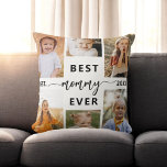 Beste mama ooit - Moederdag Fotocollage Kussen<br><div class="desc">Vier je mama met het "Beste mama ooit" Moederdag Photo Collage Sierkussen. Dit gepersonaliseerde kussen beschikt over een prachtig gerangschikte collage van gekoesterde foto's, het vastleggen van speciale momenten en herinneringen. De hartverwarmende boodschap "Beste mama ooit" voegt een liefdevolle touch toe. Gemaakt van hoogwaardige, zachte en duurzame stof, het biedt...</div>