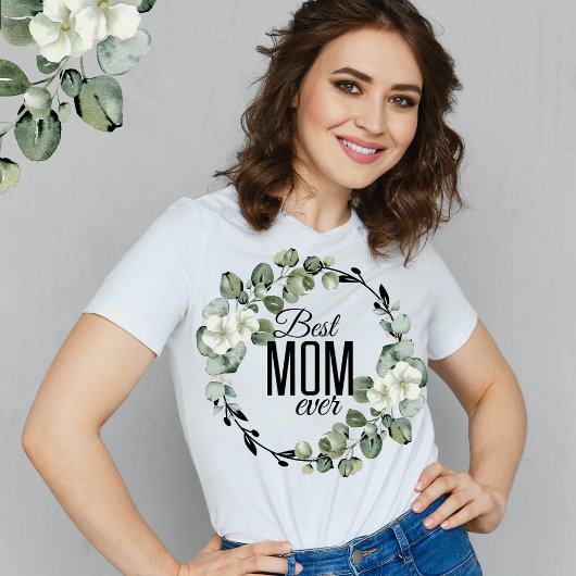 Beste mama ooit Moederdag Trendy Floral T-shirt