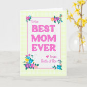 Beste mama ooit Moederdag van ons beiden Kaart (Gele Bloem)