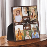 Beste Mama Ooit - Moederdag Wood Fotocollage Fotoplaat<br><div class="desc">Vier je mama met de "Beste mama ooit" Moederdag Photo Collage Plaque. Deze gepersonaliseerde plaquette heeft een prachtig gerangschikte collage van gekoesterde foto's, het vastleggen van speciale momenten en herinneringen. De hartverwarmende boodschap "Beste mama ooit" voegt een liefdevolle touch toe. Gemaakt van hoogwaardige materialen met een strakke afwerking, het is...</div>