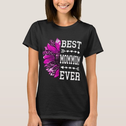 Beste mama ooit Moederdag Zonnebloem luipaard gi T-shirt (Voorkant)