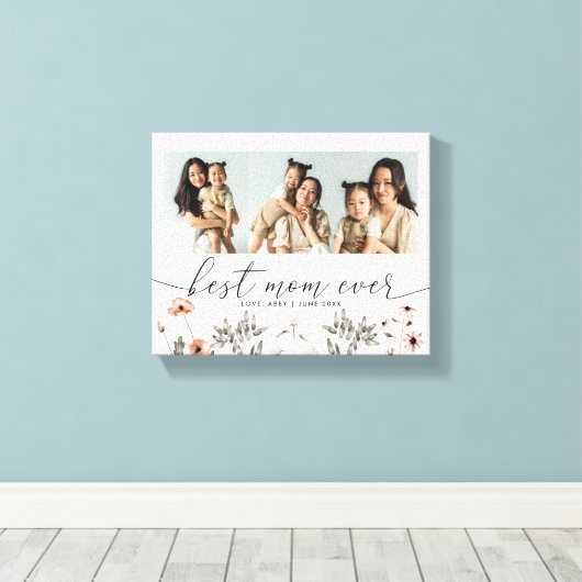 Beste mama ooit | Multi Photo Moederdag Keepomwill Canvas Afdruk (Insitu (Houten vloer))