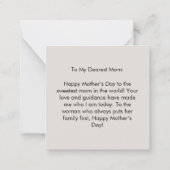 Beste mama ooit notitiekaartje (Achterkant)