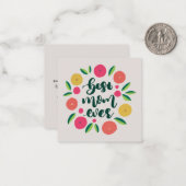 Beste mama ooit notitiekaartje (Voorkant / Achterkant in situ)