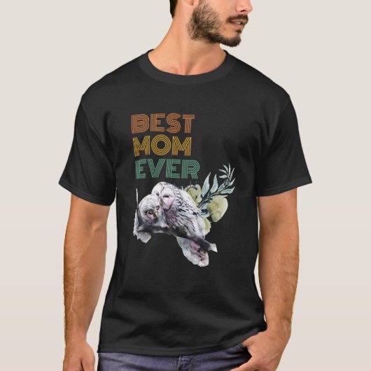 Beste mama ooit Owl Cute Animal Moederdag Gi T-shirt (Voorkant)