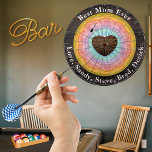 Beste mama ooit pastel Sunset Rustic Wood Tone Nam Dartbord<br><div class="desc">Pastel Rainbow Rustic Wood Tone Grain Monogrammed,  Beste mama ooit. Deze superieure Wood Grain Dartboard maakt de perfecte gepersonaliseerde Moederdag Gift en is perfect voor Baby showers,  feestjes,  gezinshereniging en gewoon voor alledaagse plezier. Onze gebruiksvriendelijke sjabloon maakt het personaliseren eenvoudig en leuk.</div>