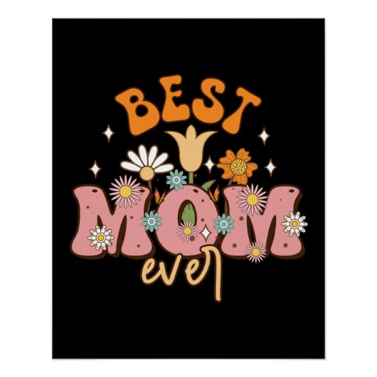 Beste mama ooit perfect poster (Voorkant)