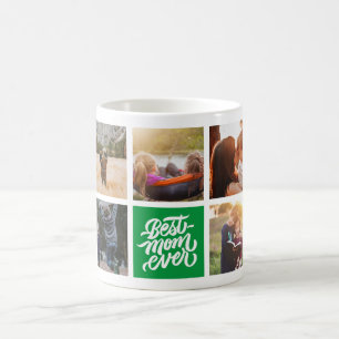 Beste mama ooit persoonlijke foto Collage Green Koffiemok