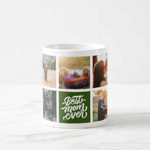 Beste mama ooit persoonlijke foto Collage Green Koffiemok