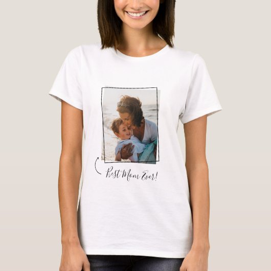 Beste mama ooit rechthoek foto T-shirt (Voorkant)