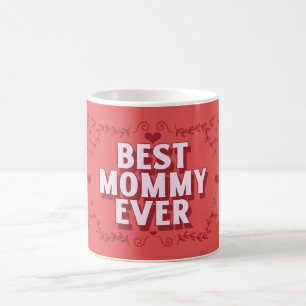 Beste Mama Ooit Red Scroll Hearts Moederdag Mok