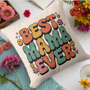 Beste mama ooit retro script Moederdag Kussen