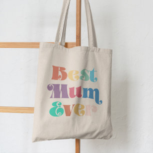 Beste mama ooit  retro script Moederdag Tote Bag