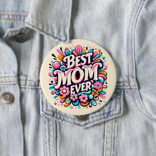 Beste mama ooit ronde button 4,0 cm