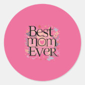Beste mama ooit ronde sticker (Voorkant)