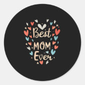 Beste mama ooit ronde sticker (Voorkant)