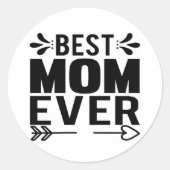 Beste mama ooit! ronde sticker (Voorkant)