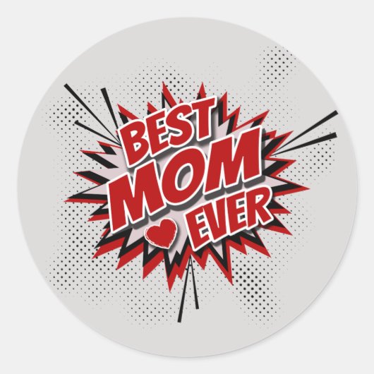 Beste mama ooit ronde sticker (Voorkant)