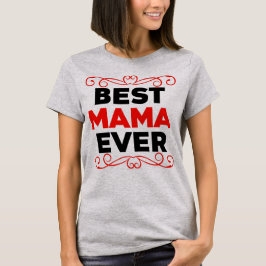 Beste mama ooit, rood en zwart t-shirt