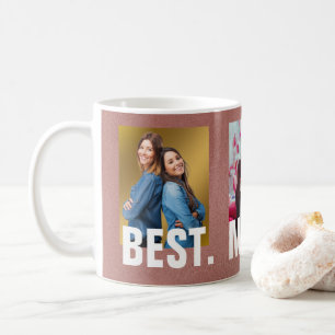 Beste mama ooit Roos Gold Family Foto Collage Koffiemok