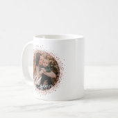 Beste mama ooit Roos Gold Glitter Foto Moederdag Koffiemok (Voorkant links)