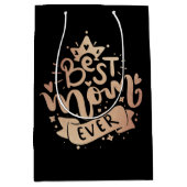 Beste mama ooit Roos GoldBlack Moederdag medium Medium Cadeauzakje (Voorkant)