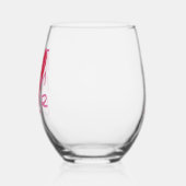 Beste mama ooit roze hand belettering Moederdag Wijnglas Zonder Voet (Links)