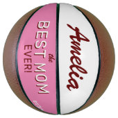 Beste mama ooit roze moeders dag aangepaste naam basketbal (Verticaal)
