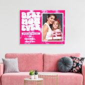 Beste Mama Ooit Roze Tie Dye Foto Moederdag Gift Canvas Afdruk (Insitu (Woonkamer))
