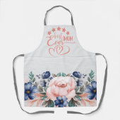 Beste mama ooit Rustic Boho Floral Moederdag Schort (Voorkant)