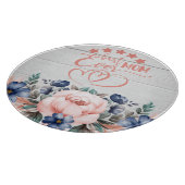 Beste mama ooit Rustic Boho Floral Moederdag Snijplank (Hoek)