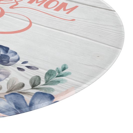 Beste mama ooit Rustic Boho Floral Moederdag Snijplank (Hoek)