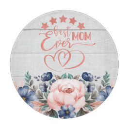Beste mama ooit Rustic Boho Floral Moederdag Snijplank