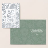 Beste mama ooit | Sage Green | Floral-Moederdag Folie Kaarten (Display)