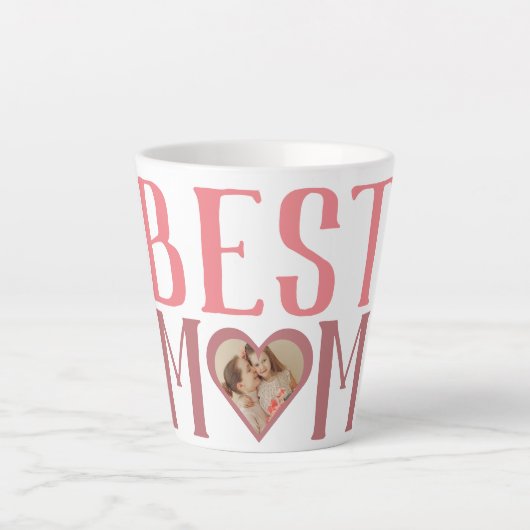 Beste mama ooit | Schattige 1 foto Happy Mothers D Latte Mok (Voorkant)