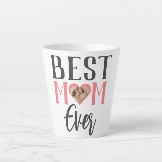Beste mama ooit | Schattige 1 foto Happy Mothers D Latte Mok (Voorkant)