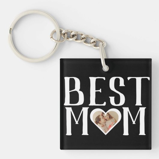 Beste mama ooit | Schattige 1 foto Happy Mothers D Sleutelhanger (Voorkant)
