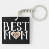 Beste mama ooit | Schattige 1 foto Happy Mothers D Sleutelhanger (Achterkant)