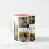 Beste Mama ooit Script Moederdag 8 Fotocollage Tweekleurige Koffiemok (Voorkant links)