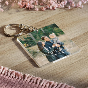 Beste Mama ooit Script Moederdag Foto Keepsake Sleutelhanger